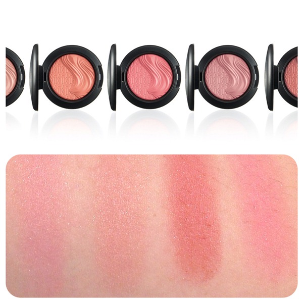 MAC In Extra Dimension Blush Swatches.